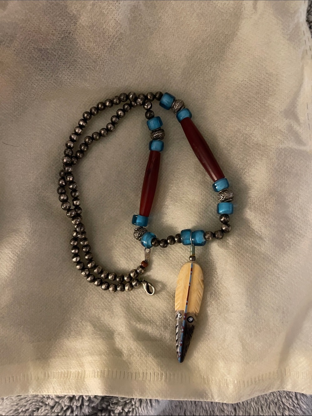 Vintage Feather Necklace